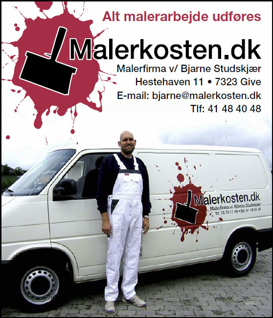 Malerkosten.dk - Malerfirma v/ Bjarne Studskjær - Tlf: 4148 4048